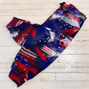 Patriotic Red, White & Blue Capri Joggers